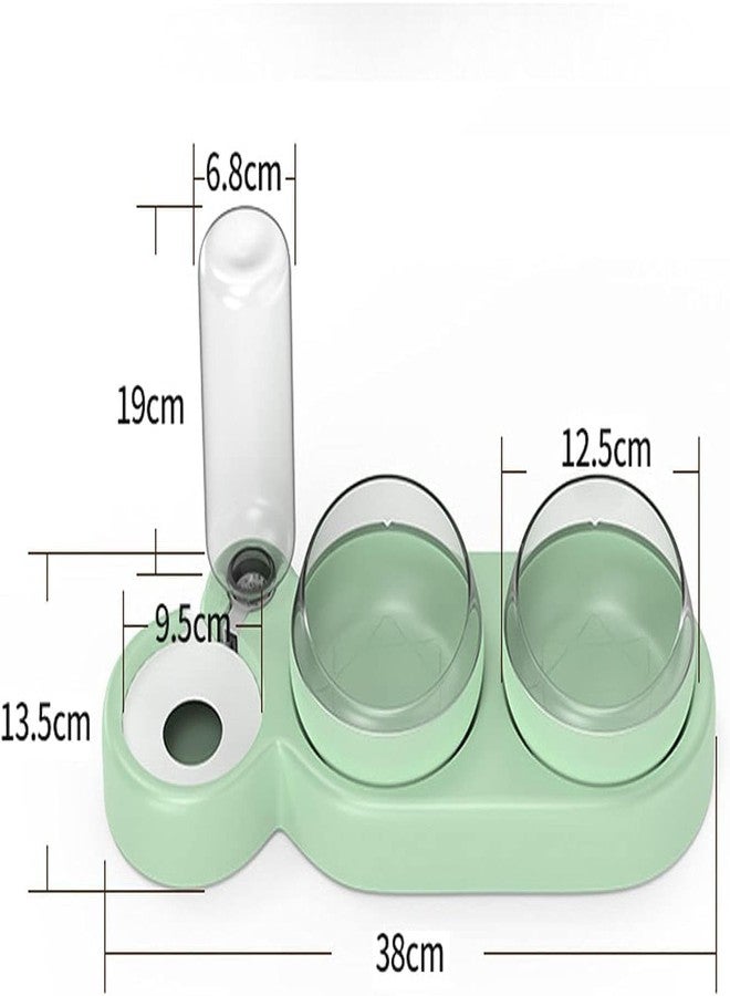 DARKFISH Plastic Pet Water Dispenser - 3 in 1 Pet Double Bowls 2 Food Bowls 1 Water Feeder Set Food Feeder Set for Cats Puppy Small Dogs | Easy Cleaning with Waterer Bottle for Indoor for Cat Dog - Image 3